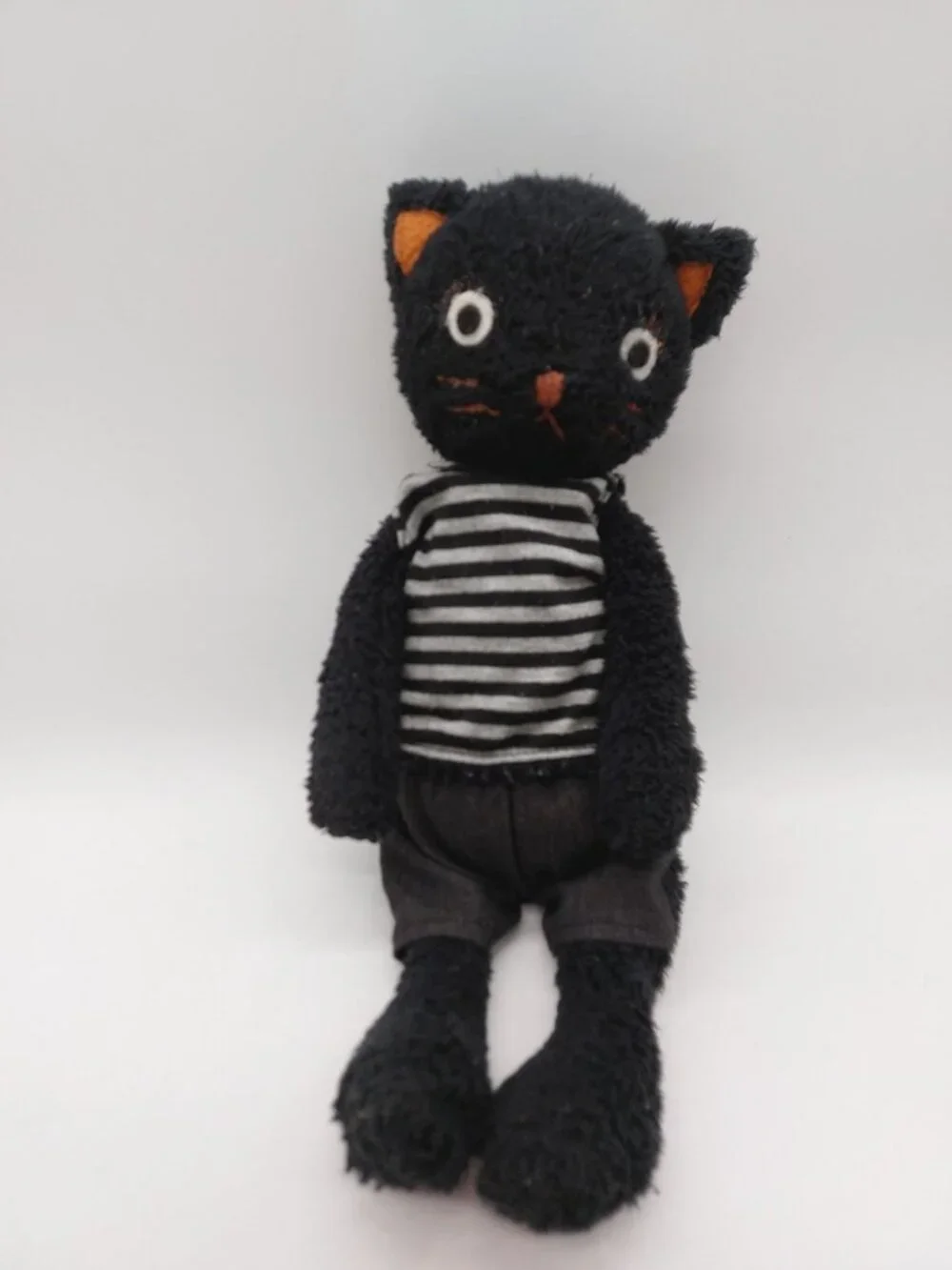 Plush Black Cat In Shirt & Pants Bunnys Home 12